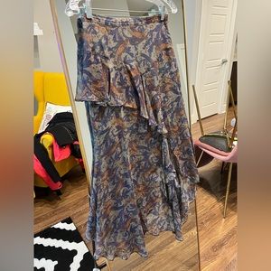 Veronica Beard multi color silk skirt